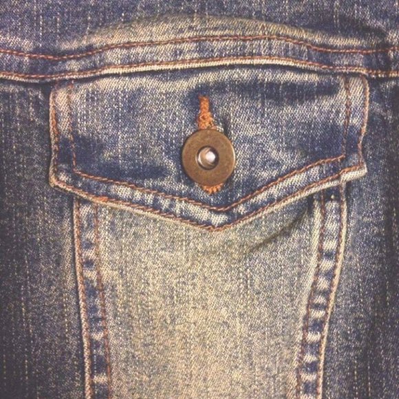 Sheri Bodell Blue Jean Jacket with Rabbit Fur - Picture 5 of 5